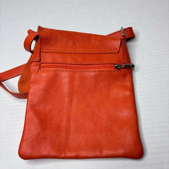 I MEDICI Orange Leather Crossbody Bag - Picture 8 of 8